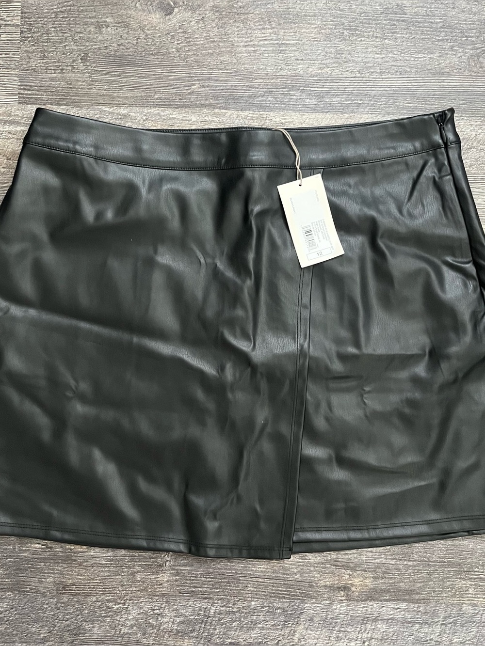 NWT A New Day Target pleather faux leather skirt high waist fold over pockets